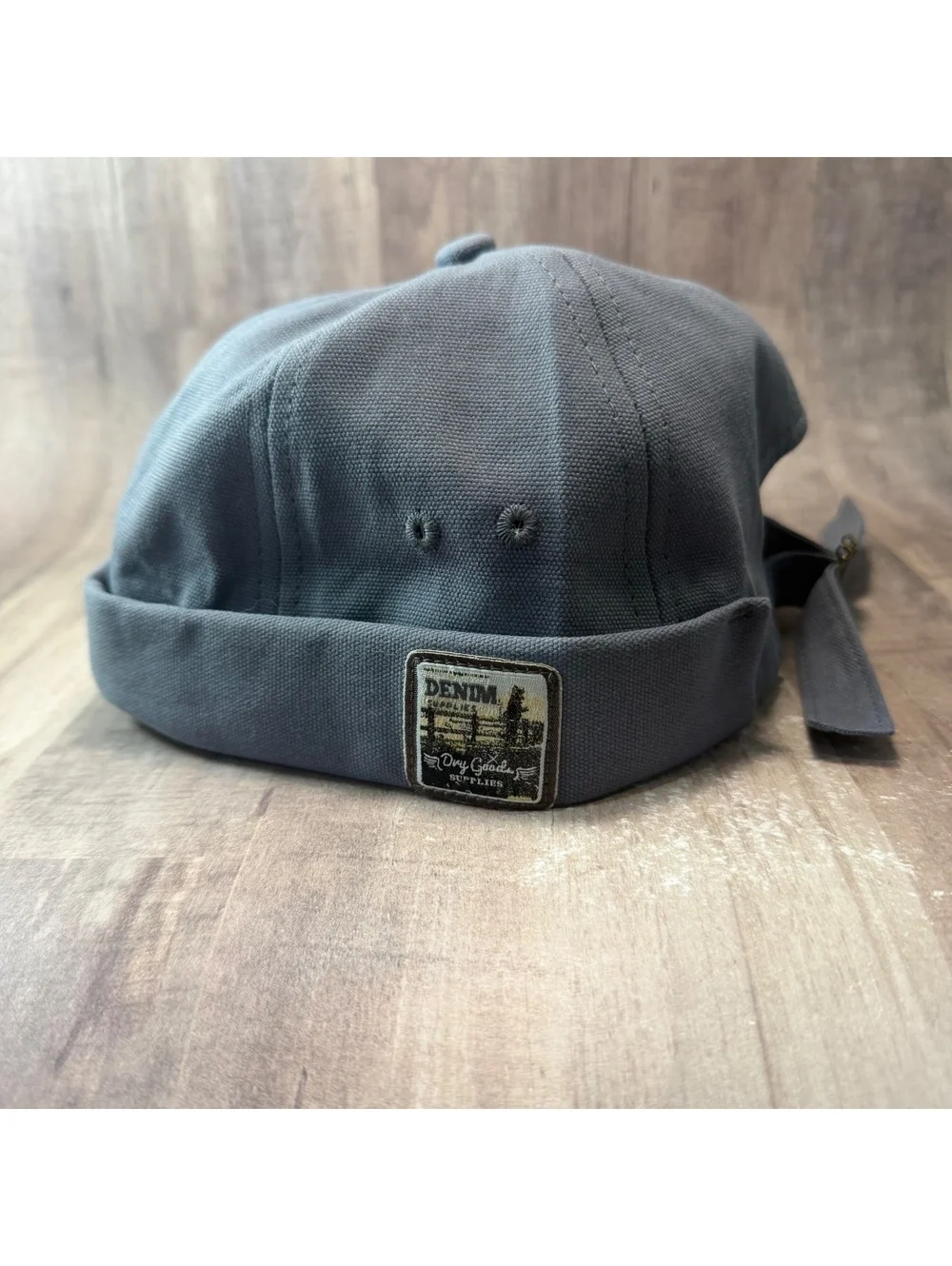 Dry Goods Supplies Denim Adjustable Docker Cap Hat Men Blue